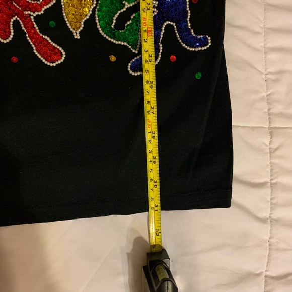 Vintage Bali Chic Sequin America Flag Shirt Patriotic 90s Y2K July 4th One Size - Picture 11 of 11